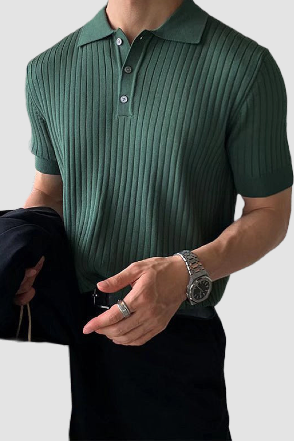 SHORT SLEEVES STRIPED POLO - Antonio Alcuni