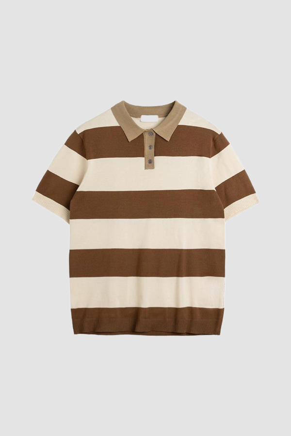 STRIPED COTTON POLO - Antonio Alcuni