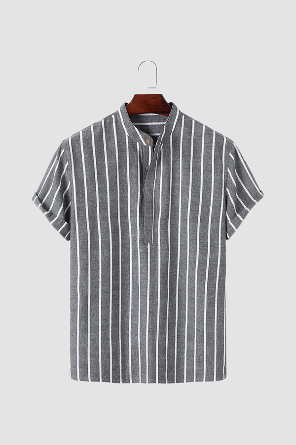 SHORT SLEEVES STRIPED SHIRT - Antonio Alcuni